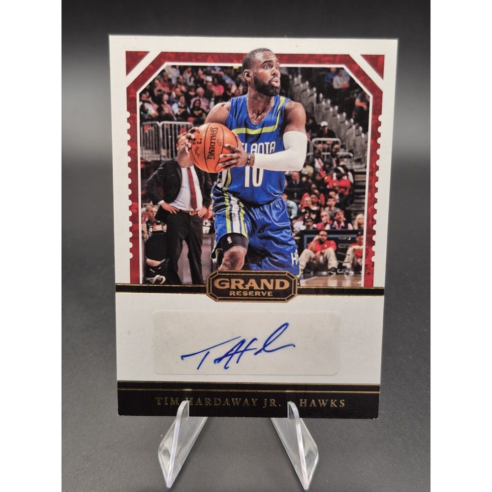 2016-17 Grand Reserve Tim Hardaway #29  Auto Red /99 (AU)‎ Atlanta Hawks